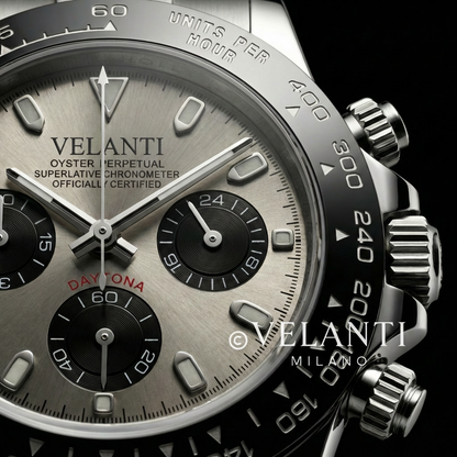 Daytona-style custom chronograph watch, Velanti Milano Veltona Champagne, product photo 5
