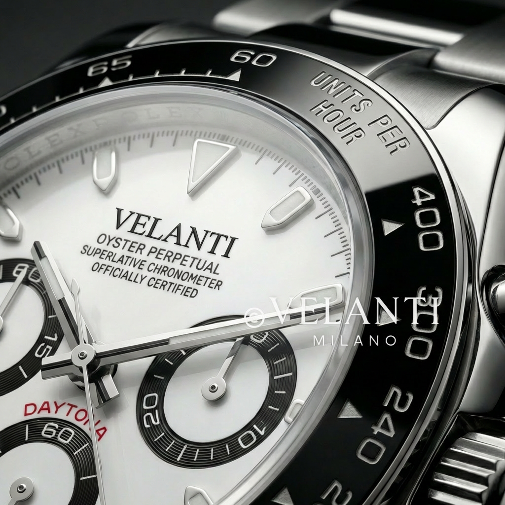 Daytona-style chronograph watch, Velanti Milano Veltona Panda, product photo 2