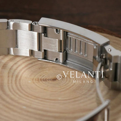 Daytona-style custom chronograph watch, Velanti Milano Veltona Silver Green, product photo 4